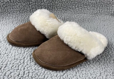 OLD FRIEND Women’s Scuff Sheepskin Lined Slippers Brown 5-6 M NWOB - Image 1 of 4