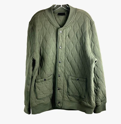 MAGASCHONI MAN Chaqueta Utilitaria Acolchada Bolsillos Frontales con Cremallera a Presión Hombres Grande Oliva Foto 1 de 4