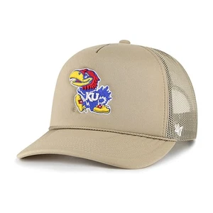 Para hombres '47 Caqui Kansas Jayhawks Espuma Frontal Malla Camionero Snapback Sombrero - Imagen 1 de 2