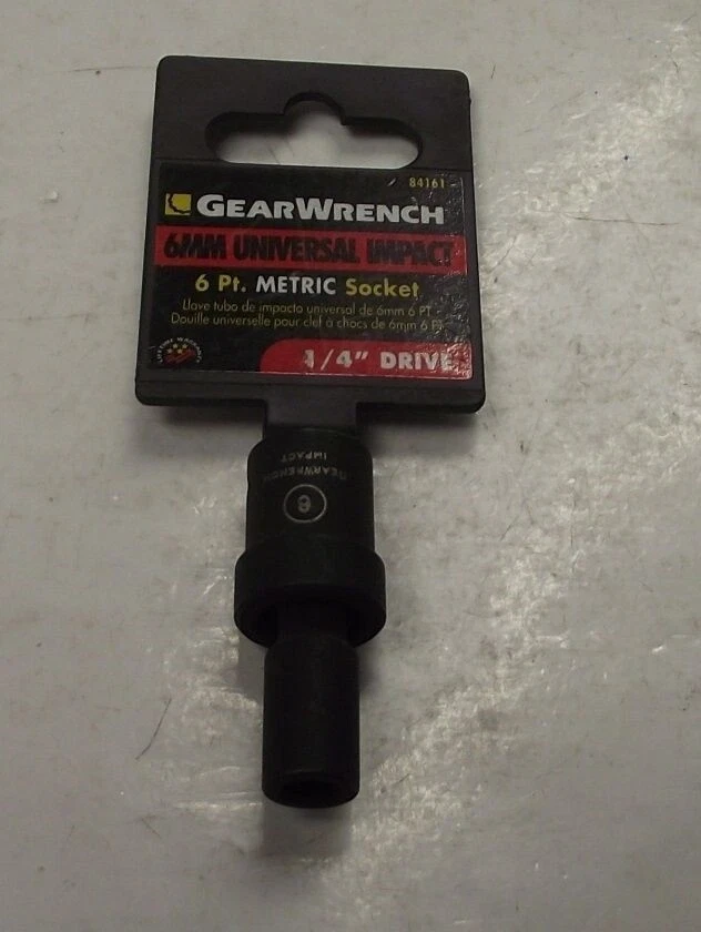 Gearwrench 6mm Universal Impact Socket 1/4" Drive 6pt 84161 - Image 1 of 1