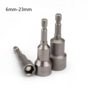 Quality 6-23mm Magnetic Nut Driver Socket Extra Long Hex Metric Impact Drill Bit - Picture 1 of 4