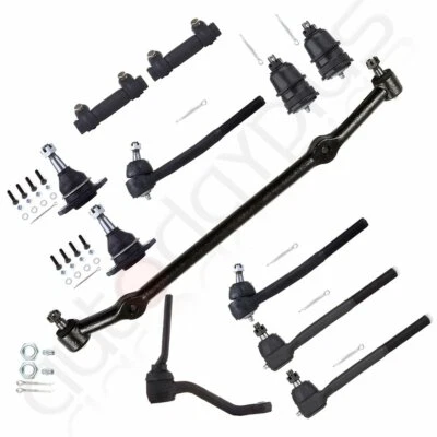 Compatível com 1977-1996 Chevy Impala direção dianteira 12 peças extremidades de haste de amarração centro elo de arrasto - Imagem 1 de 4