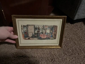 Mother and Daughter in Kitchen Framed Picture - Picture 1 of 8