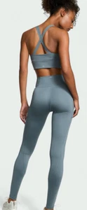 VSX Mujer Acero Oscuro Gris Esencial Tiro Alto Bolsillo Leggings 25" Talla M *NUEVOS - Imagen 1 de 7