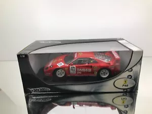 HOTWHEELS 23911 FERRARI F40 JGTC TAISAN STAR CARD #40 -RED 1:18- GOOD IN BOX - Imagen 1 de 8