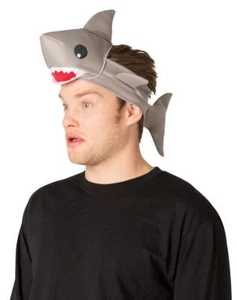 ADULT GREY SHARK HEADBAND PARTY COSTUME ACCESSORY GC18003 - Picture 1 of 1