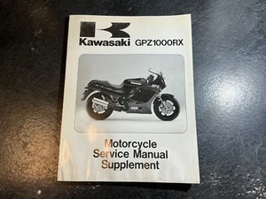 1986-1988 Kawasaki GPZ1000RX Motorcycle Service Manual Supplement - Picture 1 of 15