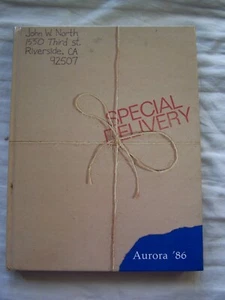 1986 JOHN W. NORTH HIGH SCHOOL YEARBOOK, RIVERSIDE, CALIFORNIA AURORA - Imagen 1 de 1