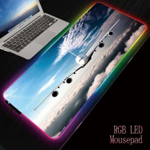 Flugsimulator Flugzeug RGB Mousepad Gaming große Maus Schreibtisch Tastatur Pad Matte - Bild 1 von 7