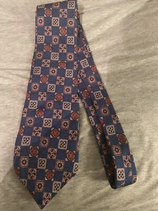 Cravatta Baronshirel blu navy e rosso 57” 100% seta - Foto 1 di 3