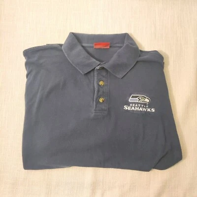 Camisa Seattle Seahawks Para Hombres XL Azul Marino Polo Equipo NFL Ropa Bordada Logo Foto 1 de 4