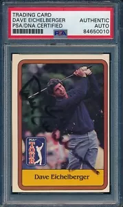 1981 Donruss PGA Dave Eichelberger #31 Authentic Card Signed PSA/DNA 176075 - Bild 1 von 2