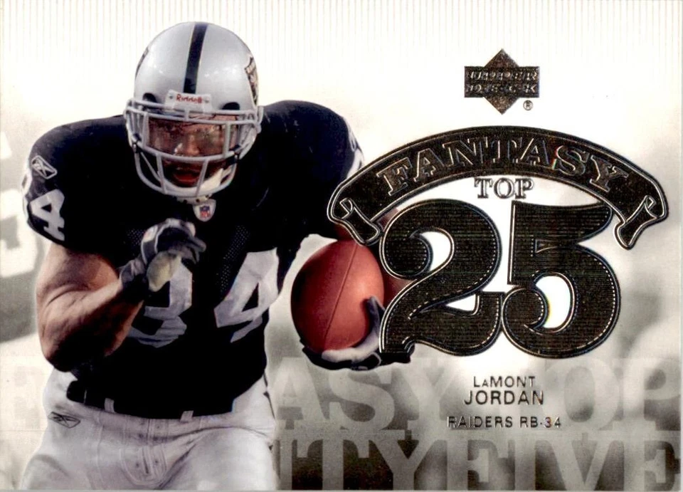 2006 Upper Deck Fantasy Top 25 #F25-JO LaMont Jordan Oakland Raiders - Image 1 of 2