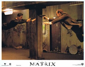 THE MATRIX Rare Lobby Card 7 Keanu Reeves Laurence Fishburne Carrie-Anne Moss