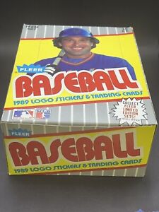 1989 Fleer Baseball Wax Box 36 Packs Case Fresh