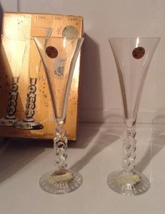 Cristal D Arques France Millennium Champagne Flute 2000 Glasses - Picture 1 of 2