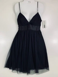 Necessary Objects Ady Cluck Frankel Solid Black Mesh Lined Dress Medium NWT - Picture 1 of 6