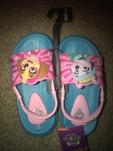 Nickelodeon Paw Patrol Blue Slide Sandal (Toddler Girls) Size 7/8 - Picture 1 of 4