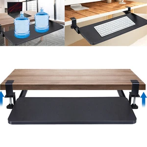 25*10" Computer Keyboard Under Desk Mouse Drawer Tray for Office Home Adjustable - Picture 1 of 13