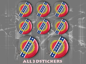 8 x 3D ROUND Resin Domed Flag Montgomery - USA Adhesive Decal Vinyl - Imagen 1 de 1