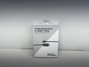 Best Buy essentials- 6' Mini DisplayPort to HDMI Cable - Black - - Picture 1 of 2
