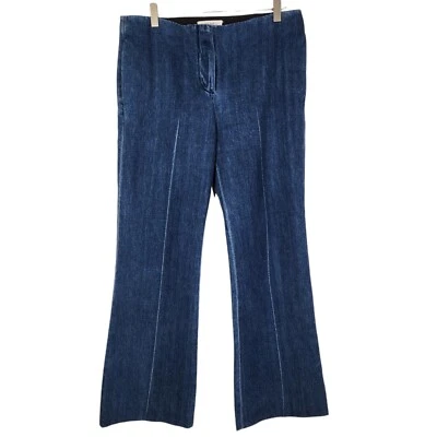 Jeans para mujer THE ROW 6 azules con costuras Keith pierna ancha diseñador denim silencioso de lujo Foto 1 de 4