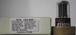 5691 JAN RCA DD Getter Made in USA Amplitrex Tested - Picture 1 of 9