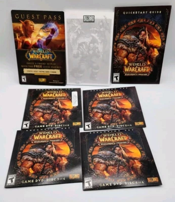 World Of WarCraft Warlords Of Draenor 2014 PC Expansion Set 4 Discs Notepad Pass - Image 1 of 4