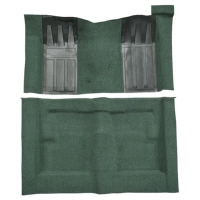Alfombra para Ford Torino GT 1969-71 2 puertas techo rígido automático con 2 insertos verde oscuro Foto 1 de 4