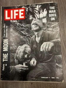 LIFE MAGAZINE FEBRUARY 11, 1966 VIETNAM THE WAR GOES ON GOOD MOON PICTURES - Picture 1 of 1