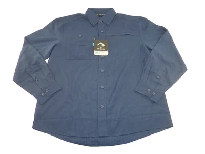 NEW Men's Dri Duck Craftsman Long Sleeve Shirt-Small, Deep Blue (4443) - Image 1 of 4