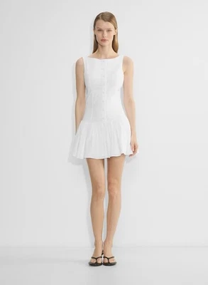 NWT Aritzia Sunday Best Foxglove Poplin Dress Size Small White - Image 1 of 4