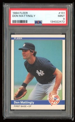 1984 Fleer #131 Don Mattingly RC *PSA 9* Perfeito Rookie Card New York Yankees - Imagem 1 de 2