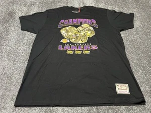 Mitchell & Ness Los Angeles Lakers Championship Rings Black T Shirt Tee Men's XL - Picture 1 of 6