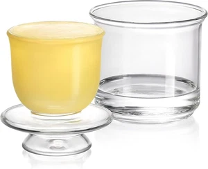 Butter Crock, Elegant Crystal Glass French Dish for White-01, White - Picture 1 of 8