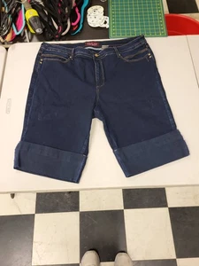 Baby Phat Jean Co Denim Shorts Women's Size 24 Dark Wash Embellished Pockets - Picture 1 of 10