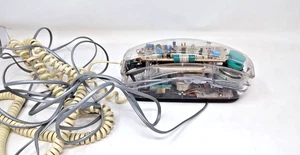 Rare Retro Vintage 80s Clear Universal Telephone Universal Tel-4040A Fast Ship - Picture 1 of 4