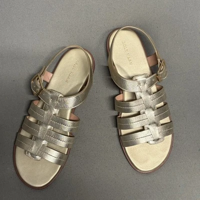 COLE HAAN Flynn Fisherman Sandals in Gold Size 9B - Image 1 of 4
