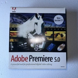New Adobe Premiere 5.0/5.1 Full Version Mac Big Box Sealed Apple Macintosh - Picture 1 of 8