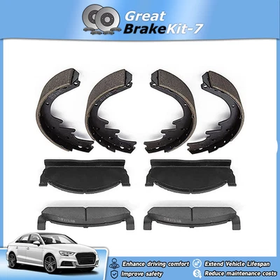 OE Front & Rear Brake Pads Drum Shoes for 1977 AMC Hornet 3.8L - Image 1 of 4