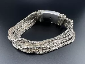 SILPADA STERLING SILVER 925 GO GORGEOUS MULTI-STRAND BYZANTINE BRACELET B1452 - Picture 1 of 5