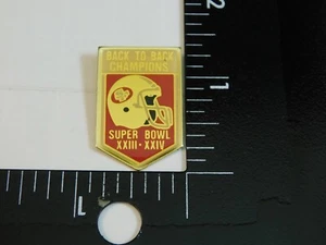SAN FRANCISCO 49ERS NFL FOOTBALL BACK TO CHAMPIONS SUPER BOWL XXIII XXIV PIN - Picture 1 of 2