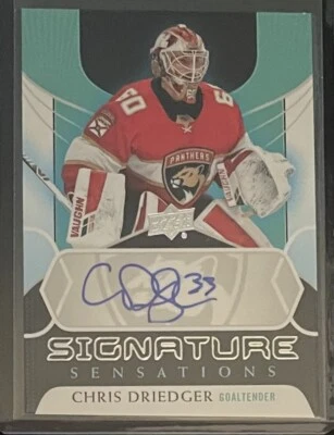 Chris Driedger 2020-21 Upper Deck Signature Sensations #SSCD CAR - PANTHERS - Image 1 of 2