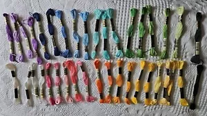 DMC 6 Strand Embroidery Floss Cotton Thread 8.7 Yards 38 Skeins Plus Extras - Picture 1 of 16