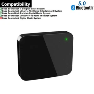 Black Wireless Bluetooth Music Receiver Adapter for 30pin Dock iPod Dock Speaker - Picture 1 of 12