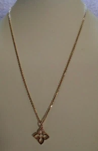 Halskette vergoldete 0,925 Sterling und Zirkonia Blume Made in Italy - Bild 1 von 6