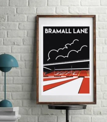 Bramall Lane, Sheffield United retro art print poster - image 1 of 2