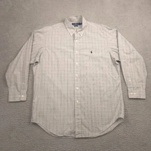 Camicia elegante Ralph Lauren Yarmouth uomo 16,5 32/33 grigia a quadri manica lunga cotone - Foto 1 di 10