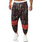 Casual Loose Harem Pants for Men Printed Baggy Trousers for Yoga Festival