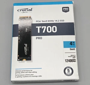 Crucial - T700 4TB Internal SSD PCIe Gen 5x4 NVMe - Afbeelding 1 van 3